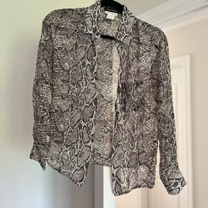 100% silk equipment blouse